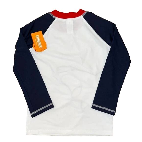 NWT Gymboree Boys White, Red & Navy Embroidered Shark Rashguard -SIZE 3T - Picture 3 of 8